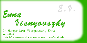 enna visnyovszky business card